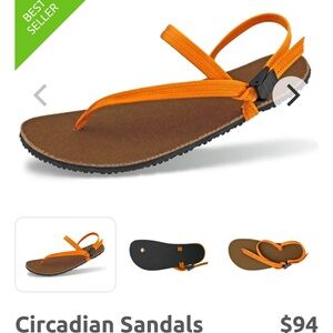 Orange and Brown Circadian Sandals